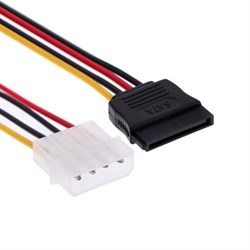 Кабель-переходник питания Cablexpert CC-SATA-PS, Molex(4pin)(m)-SATA(15pin)(f), 0.15 м - фото 51363218