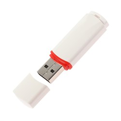 Флешка Smartbuy Crown White, 64 Гб, USB2.0, чт до 25 Мб/с, зап до 15 Мб/с, белая - фото 51363421