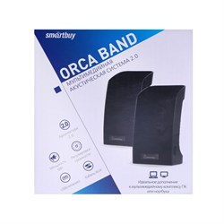 Компьютерные колонки SmartBuy ORCA BAND SBA-1000, 2.0, 2×3 Вт, USB, Jack 3.5 мм, черные - фото 51363440