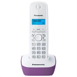 Радиотелефон DECT Panasonic KX-TG1611 RUF, Caller ID, AOH, телефонная книга, белый/фиолетовый - фото 51363776