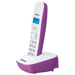 Радиотелефон DECT Panasonic KX-TG1611 RUF, Caller ID, AOH, телефонная книга, белый/фиолетовый - фото 51363777