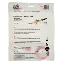 Кабель видео Cablexpert CC-HDMI4-7.5M, HDMI(m)-HDMI(m), вер 2.0, 4К, 7.5 м, черный - фото 51363855