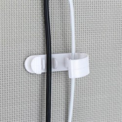 Держатели для проводов, набор 3 шт., на 5 проводов, белые - фото 51363962