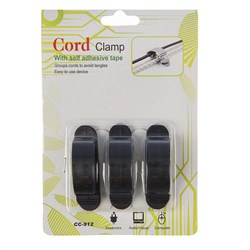 Держатели для проводов, набор 3 шт., на 5 проводов, белые - фото 51363967