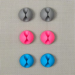 Зажимы для проводов, набор 6 шт., пластик, МИКС - фото 51363976