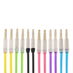 Кабель аудио LuazON, AUX, Jack 3.5 (m)-Jack 3.5 (m), штекер на пружине, 1 м, МИКС - фото 51364315