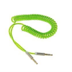 Кабель аудио LuazON, AUX, Jack 3.5 (m)-Jack 3.5 (m), штекер на пружине, 1 м, МИКС - фото 51364316