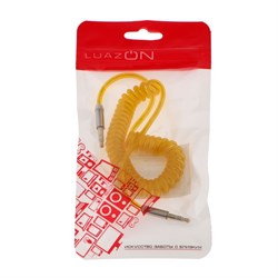 Кабель аудио LuazON, AUX, Jack 3.5 (m)-Jack 3.5 (m), штекер на пружине, 1 м, МИКС - фото 51364324