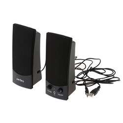 Компьютерные колонки Perfeo UNO, 2.0, 2 х 1,5 Вт, Jack 3.5 мм, USB, черные - фото 51364344