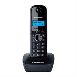 Радиотелефон DECT Panasonic KX-TG1611RUH, Caller ID, AOH, телефонная книга, черный - фото 51364457