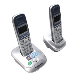 Радиотелефон Dect Panasonic KX-TG2512RUS, АОН, серебристый - фото 51364474
