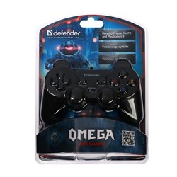 Геймпад Defender Omega USB, проводной, вибрация, для PC, USB, чёрный - фото 51364724