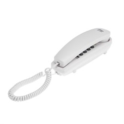 Проводной телефон Ritmix RT-005, набор номера на базе, трубка с проводом, белый - фото 51364777