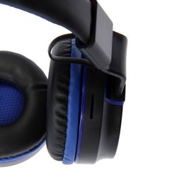 Наушники беспроводные Luazon HQ-3, складные, микрофон, microSD, черно-синие - фото 51364789