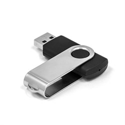 Флешка Mirex SWIVEL BLACK, 4 ГБ, USB 2.0, чтение до 25 Мб/с, запись до 15 Мб/с, чёрная - фото 51365045