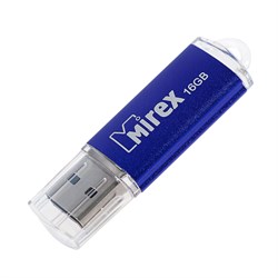 Флешка Mirex UNIT AQUA, 16 ГБ, USB 2.0, чтение до 25 Мб/с, запись до 15 Мб/с, синяя - фото 51365088