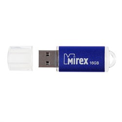 Флешка Mirex UNIT AQUA, 16 ГБ, USB 2.0, чтение до 25 Мб/с, запись до 15 Мб/с, синяя - фото 51365089