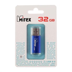 Флешка Mirex UNIT AQUA, 32 ГБ, USB 2.0, чтение до 25 Мб/с, запись до 15 Мб/с, синяя - фото 51365119