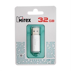 Флешка Mirex UNIT SILVER, 32 ГБ, USB 2.0, чтение до 25 Мб/с, запись до 15 Мб/с, серебристая - фото 51365122