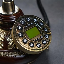 Ретро-телефон «Альсено», громкая связь, выложенный лаврами, 23×26 см - фото 51365258