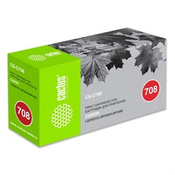 Картридж Cactus CS-C708 для Canon LBP-3300/3360/3300/3360 (2500k), черный - фото 51365479