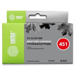 Картридж струйный Cactus CS-CLI451BK черный для Canon MG6340/5440/IP7240 (9.8мл) - фото 51365487