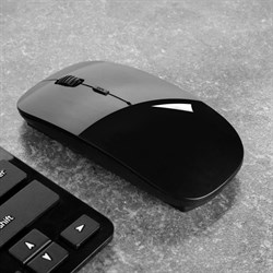 Мышь Luazon MB-1.0, беспроводная, оптическая, 1600 dpi, USB, чёрная - фото 51365820
