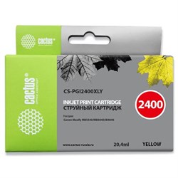 Картридж струйный Cactus CS-PGI2400XLY желтый для Canon MAXIFY iB4040/ МВ5040/ МВ5340 (20.4мл)   172 - фото 51366034