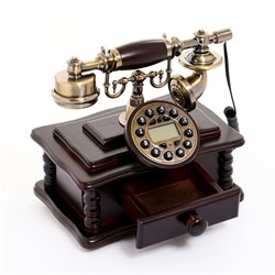 Ретро-телефон «Письменный стол», шкатулка, 16×25×26 см - фото 51366603