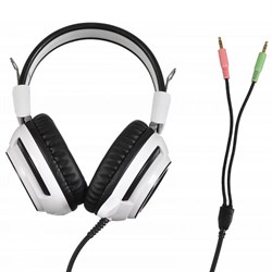 Наушники с микрофоном Oklick HS-G300 ARMAGEDDON, мониторные, оголовье, провод 2.3 м, белые - фото 51366622