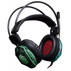 Наушники с микрофоном Oklick HS-L500G TOXIC, мониторные, оголовье, провод 2.2 м, чёрные - фото 51366627