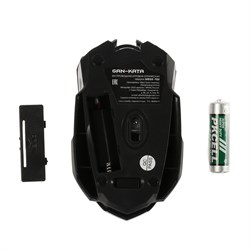 Мышь Dialog MRGK-10U Gan-Kata, игровая, беспроводная, 1600 dpi, 1xAA, USB, чёрная - фото 51366898