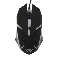 Мышь Nakatomi MOG-03U Gaming, игровая, проводная, 4 кнопки, подсветка, 1600 dpi, USB, чёрная - фото 51366904
