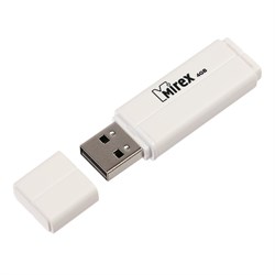 Флешка Mirex LINE WHITE, 4 ГБ, USB 2.0, чтение до 25 Мб/с, запись до 15 Мб/с, белая - фото 51367011