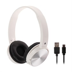 Наушники беспроводные LuazON OBT 1.3, накладные, BT 4.0, 800 мАч, белые - фото 51367061