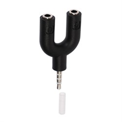 Разветвитель для микрофона и наушников Luazon, Jack 3.5 мм (4pin)(m)-2xJack 3.5 (3 pin)(f) - фото 51367226