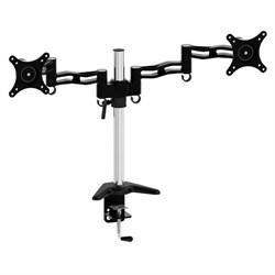 Кронштейн Cactus CS-VM-D08-AL, для 2-х мониторов,наклон-поворот,13"-27",до 2х8 кг,серебрис - фото 51367302