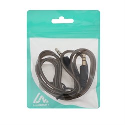 Кабель аудио AUX Luazon, Jack 3.5 мм(m)-Jack 3.5 мм(m), прозрачная оплетка, 86 см, чёрный - фото 51367384