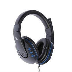 Наушники Defender Warhead G-160, игровые, микрофон, 3.5 мм, 2.5 м, черно-синий - фото 51367430