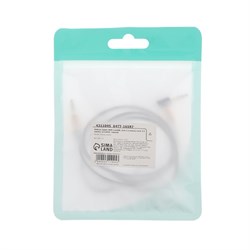 Кабель аудио AUX Luazon, Jack 3.5 мм(m)-Jack 3.5 мм(m), угловой, с металлической пружиной, 1 м, чёрный - фото 51367736