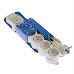 Сетевой фильтр Duwi, 5 розеток 1.5 м, с з/к, с выкл., шторками, цвет слоновая кость - фото 51367739