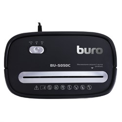 Шредер Buro Home BU-S050C (P-3), фрагменты 5x35 мм, 5 листов одновременно, пл.карты, 13 л - фото 51367761
