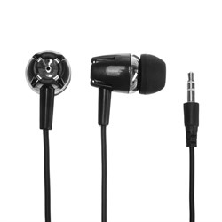 Наушники Luazon LN-4, проводные, вакуумные, Jack 3.5 мм, кабель 1 м, чёрные - фото 51367809