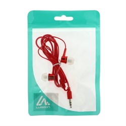 Наушники Luazon LN-3, проводные, вакуумные, Jack 3.5 мм, кабель 1 м, красные - фото 51367813