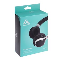 Наушники LuazON RX-1 TM-021, беспроводные, накладные, BT4.2, 250 мАч, LED, FM,microSD,черные - фото 51367823