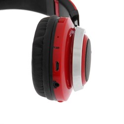 Наушники беспроводные, накладные, Luazon RX-1, Bluetooth 4.2, с микрофоном, с подсветкой LED, microSD, FM, 250 мАч, красные - фото 51367832