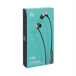 Наушники спортивные беспроводные, магнитные, Luazon VBT 1.1, вакуумные, Bluetooth 4.1, с микрофоном, 80 мАч, чёрные - фото 51368220