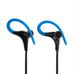 Наушники спортивные беспроводные, Luazon VBT 1.12, вакуумные, Bluetooth 4.1, с микрофоном, 80 мАч, чёрно-синие - фото 51368223