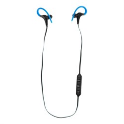 Наушники спортивные беспроводные, Luazon VBT 1.12, вакуумные, Bluetooth 4.1, с микрофоном, 80 мАч, чёрно-синие - фото 51368224