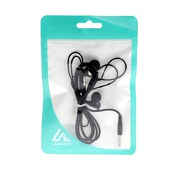 Наушники Luazon W-13, вакуумные, микрофон, Jack 3.5 мм, кабель 1.2 м, чёрные - фото 51368281